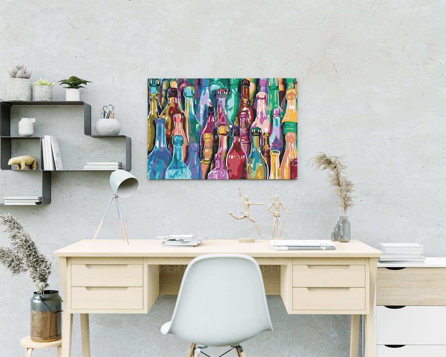 Malen nach Zahlen Abstrakte Flaschen