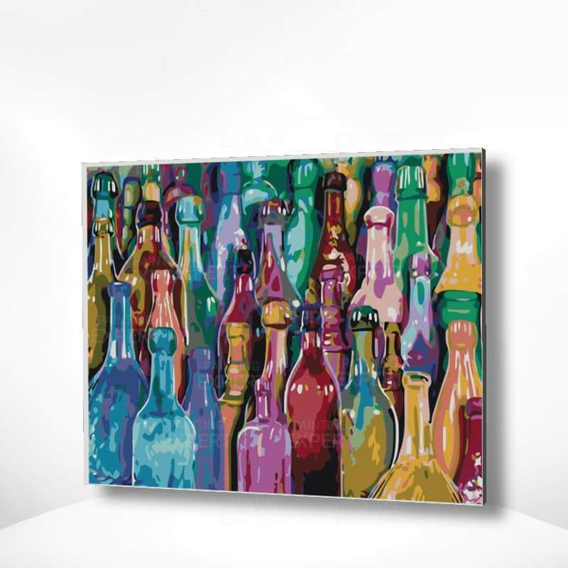 Malen nach Zahlen Abstrakte Flaschen