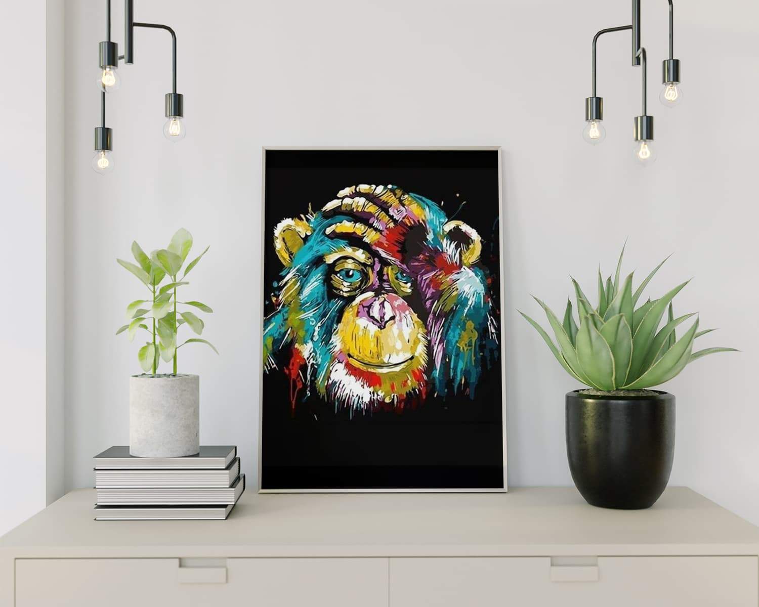 Malen nach Zahlen Affe