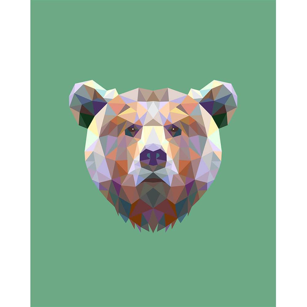 Malen nach Zahlen Bär Polygon