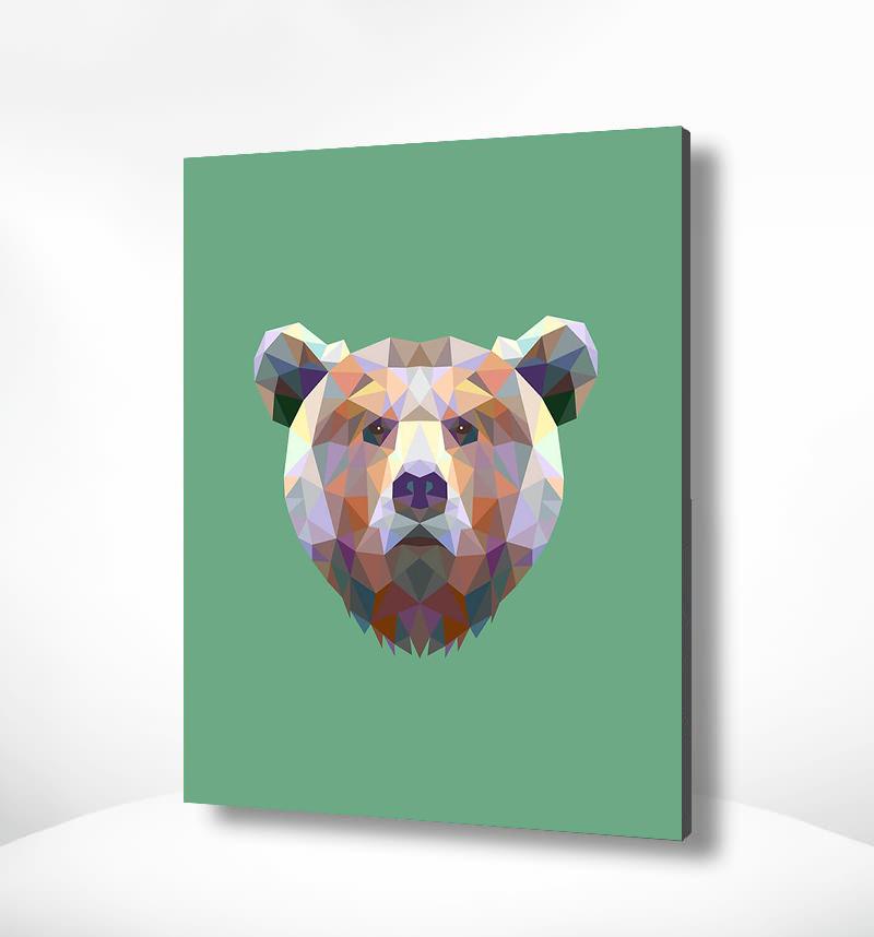 Malen nach Zahlen Bär Polygon