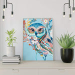 Malen nach Zahlen Blaue Eule