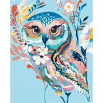 Malen nach Zahlen Blaue Eule