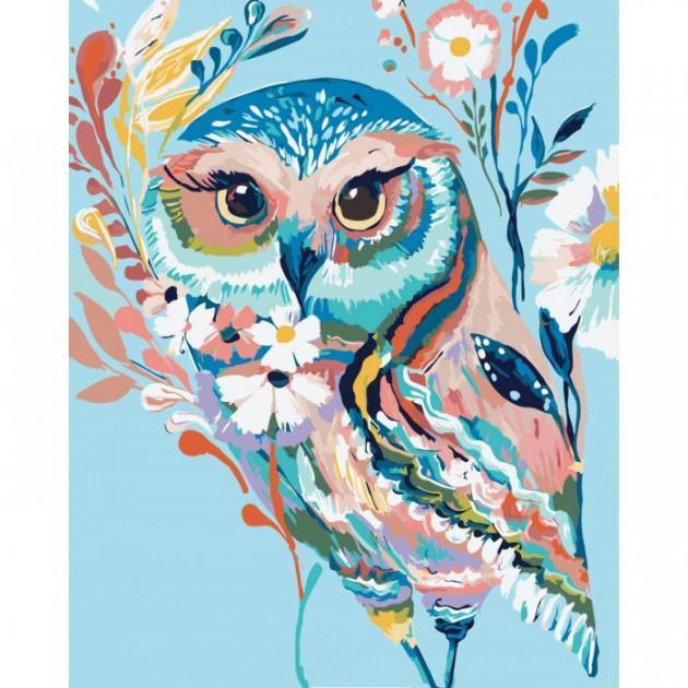 Malen nach Zahlen Blaue Eule