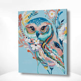 Malen nach Zahlen Blaue Eule