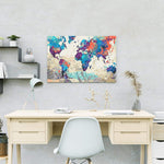 Malen nach Zahlen Blaue Weltkarte