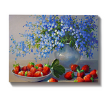 Malen nach Zahlen Blumen mit Erdbeere