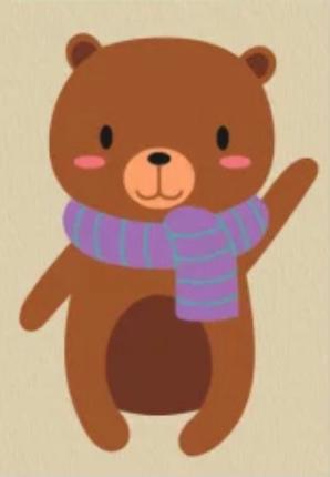Malen nach Zahlen Brauner Bär