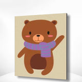 Malen nach Zahlen Brauner Bär