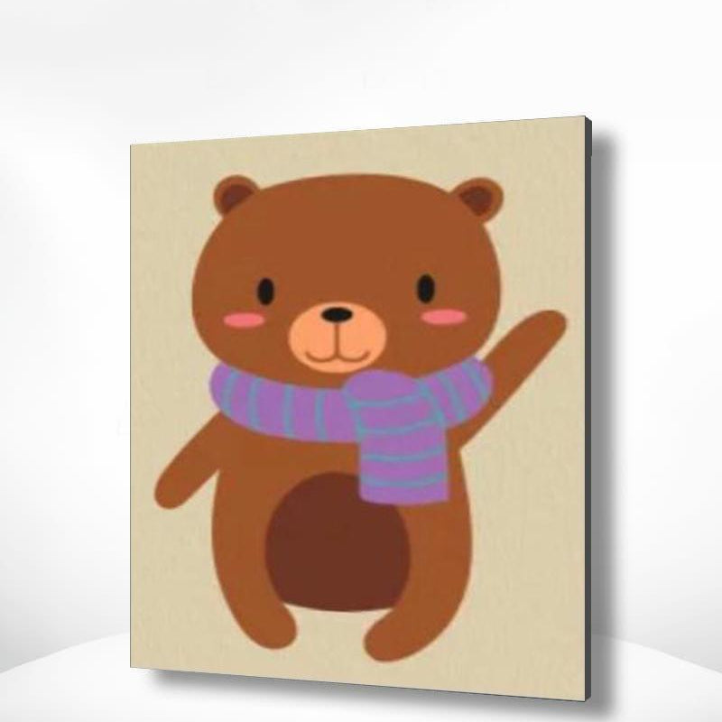 Malen nach Zahlen Brauner Bär