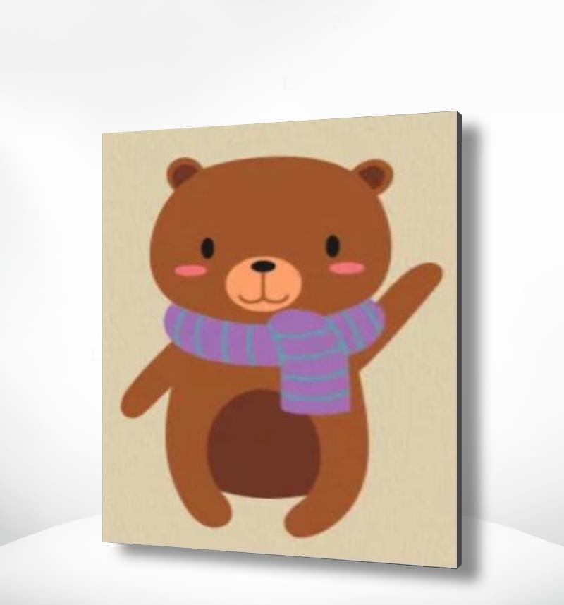 Malen nach Zahlen Brauner Bär