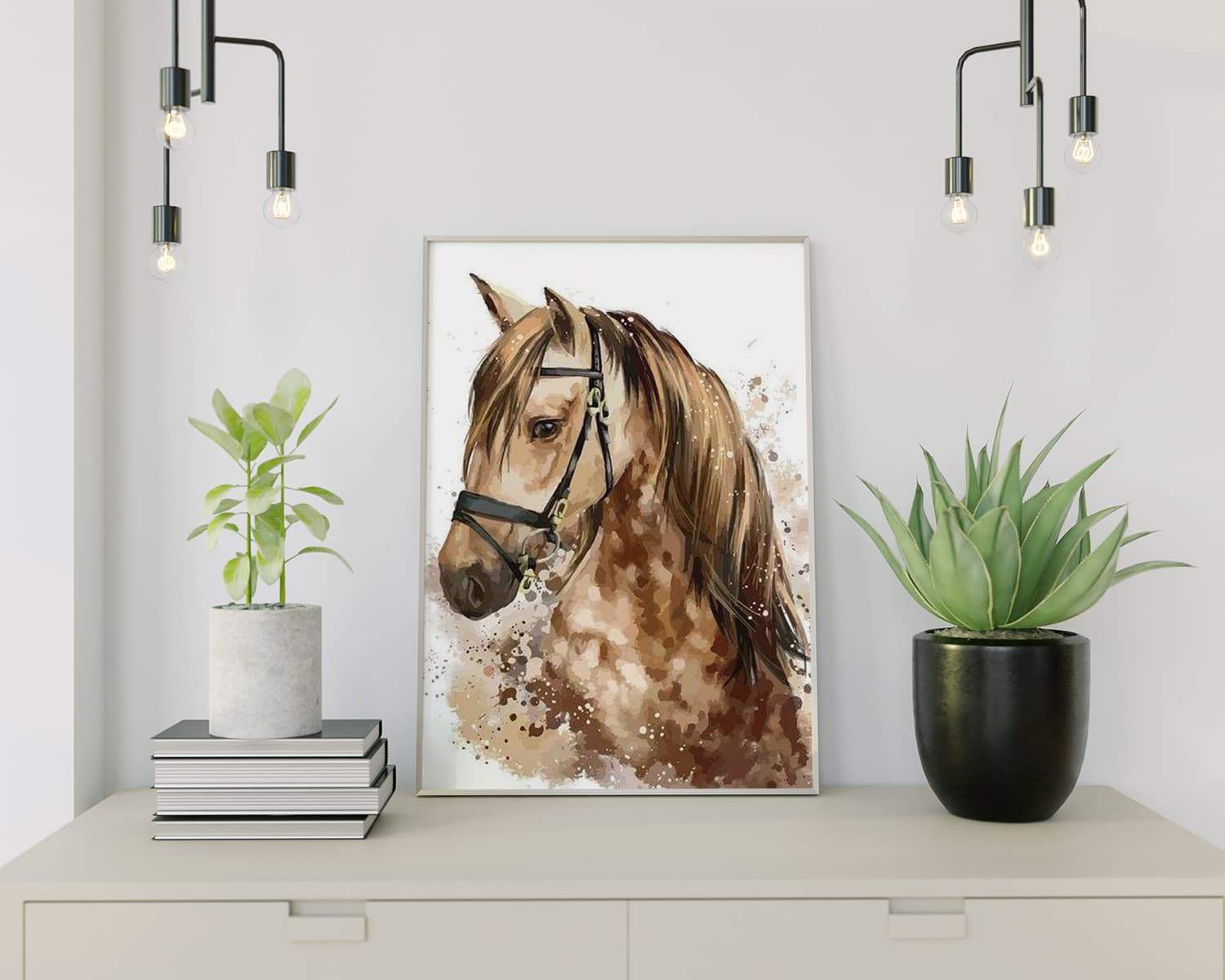 Malen nach Zahlen Braunes Pferd