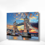 Malen nach Zahlen Bridge of London mit Sonnenuntergang