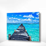 Malen nach Zahlen Brücke am Meer