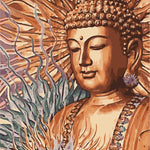 Malen nach Zahlen Buddha Braun