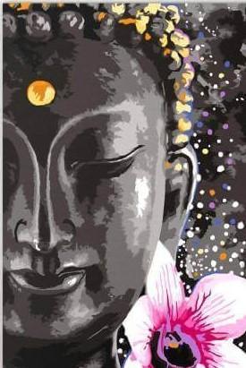 Malen nach Zahlen Buddha mit Blume-Malen Nach Zahlen Experte