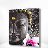 Malen nach Zahlen Buddha mit Blume