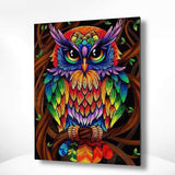 Malen nach Zahlen Bunte Eule