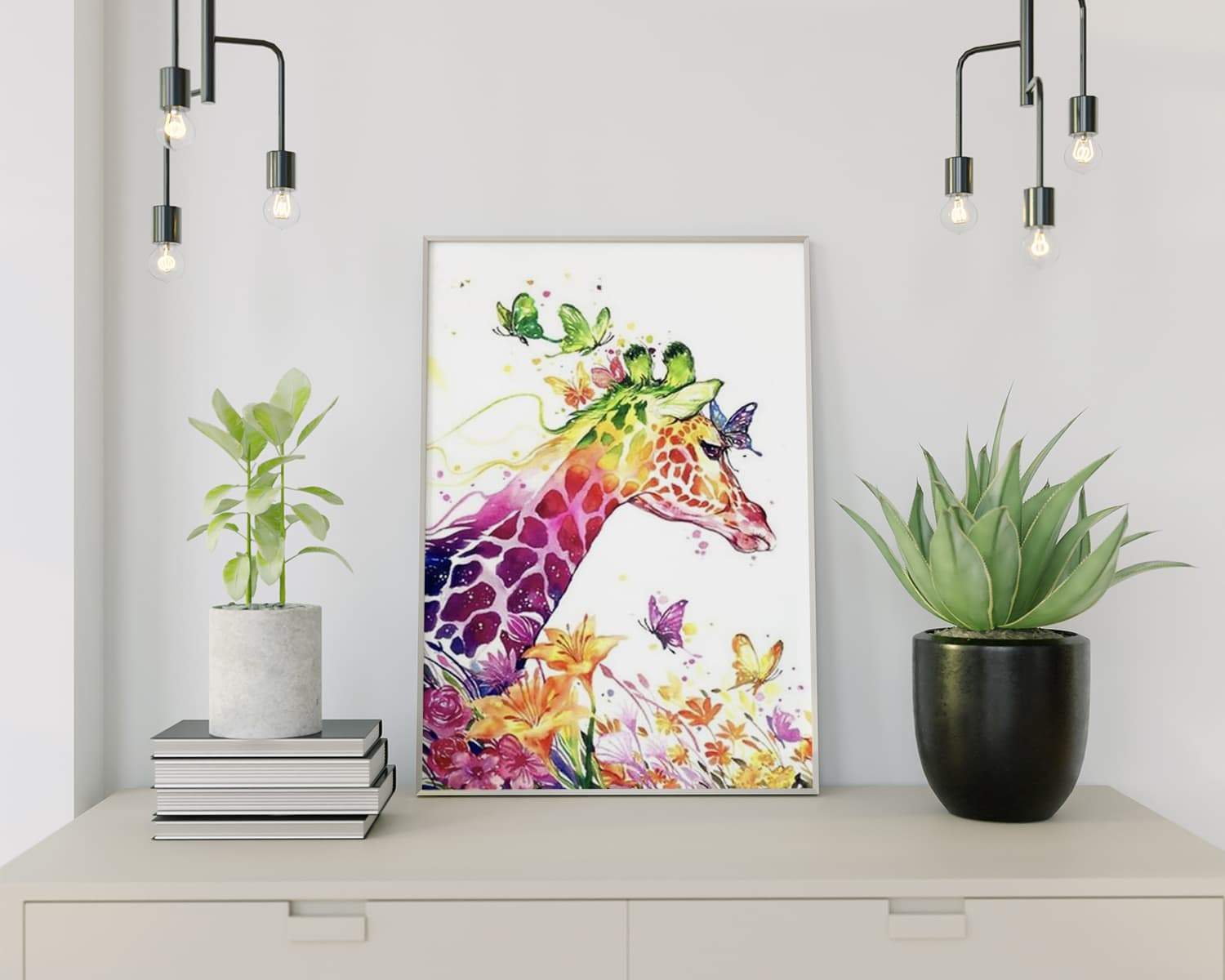 Malen nach Zahlen Bunte Giraffe