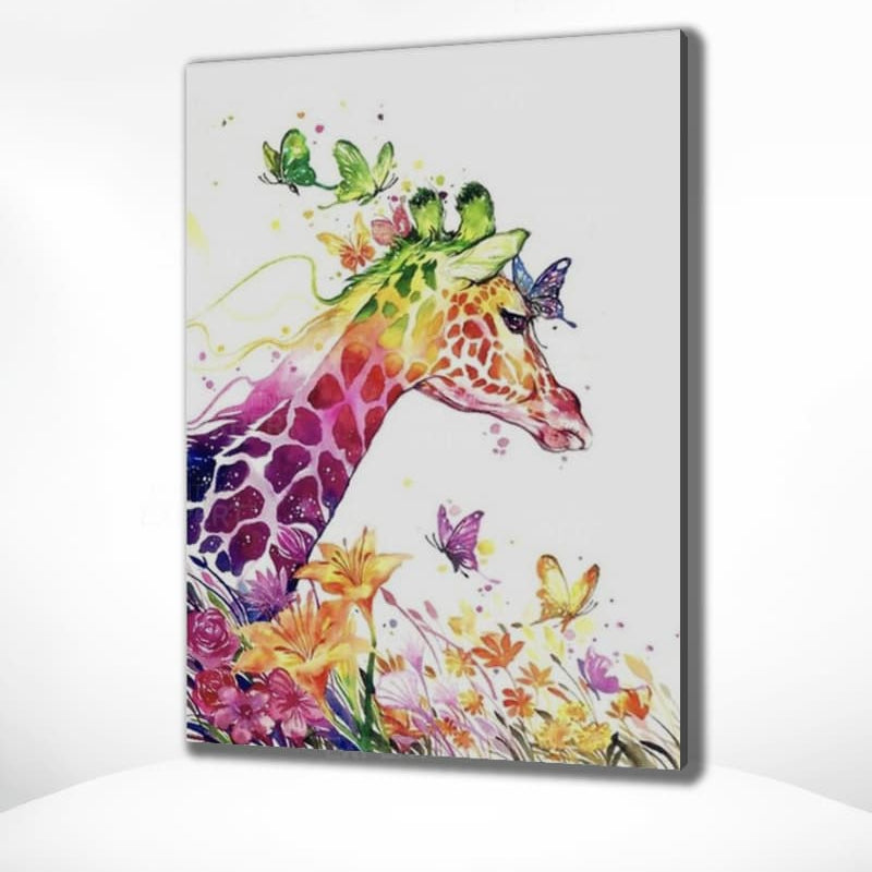 Malen nach Zahlen Bunte Giraffe