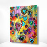 Malen nach Zahlen Bunte Herzen