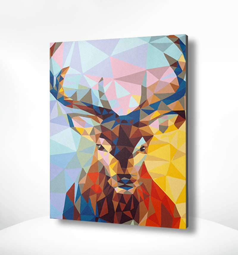 Malen nach Zahlen Bunte Hirsche