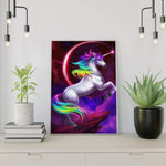 Malen nach Zahlen Buntes Einhorn