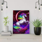 Malen nach Zahlen Buntes Einhorn