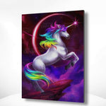 Malen nach Zahlen Buntes Einhorn