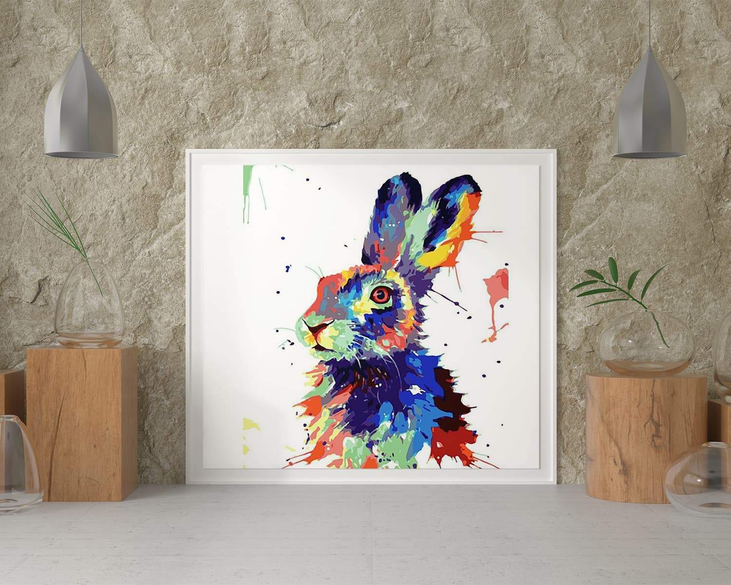 Malen nach Zahlen Buntes Kaninchen