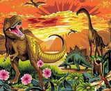Malen nach Zahlen Dinosaurier