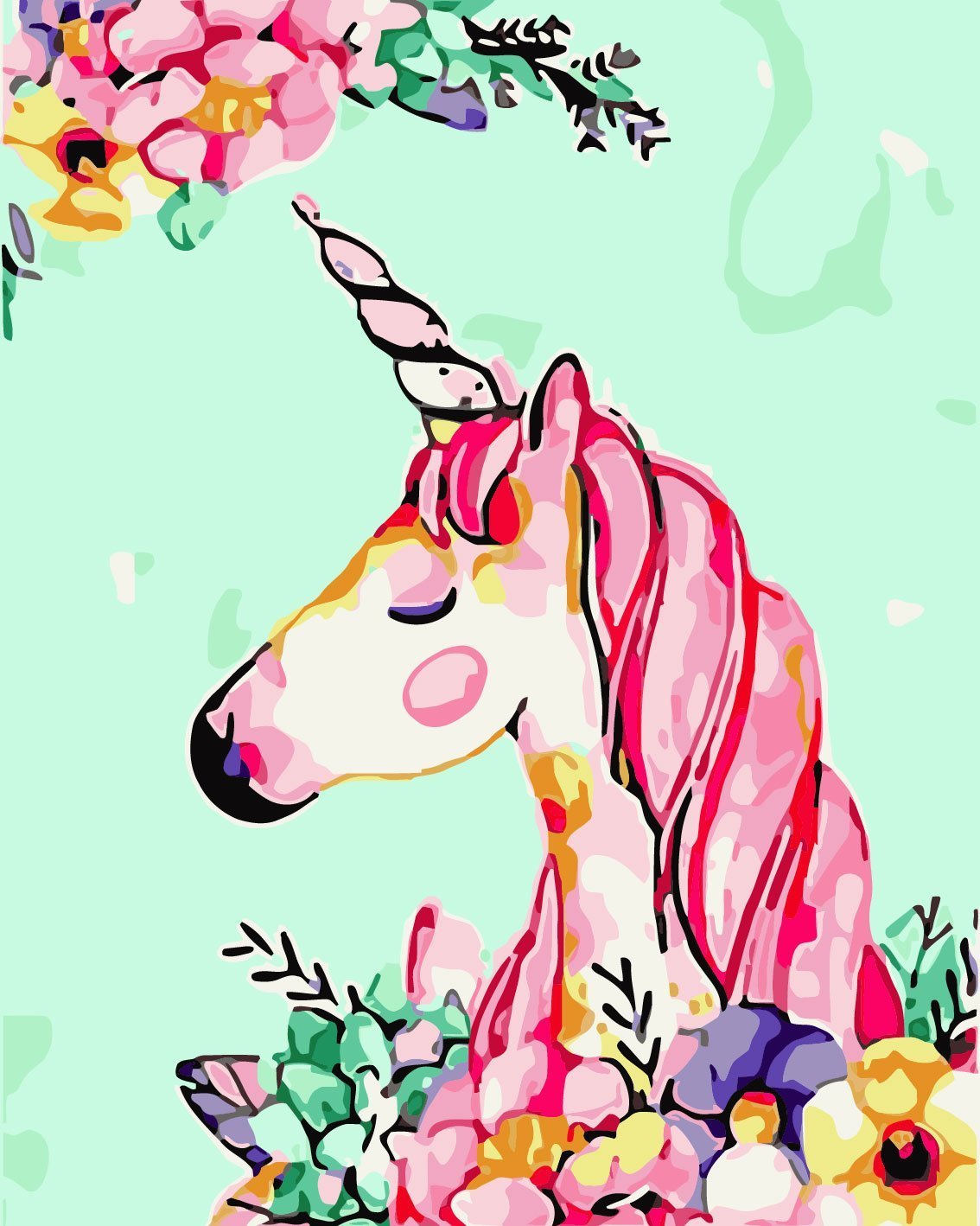 Malen nach Zahlen Einhorn