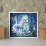 Malen nach Zahlen Einhörner im Wald