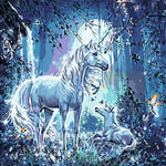 Malen nach Zahlen Einhörner im Wald