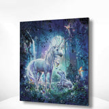 Malen nach Zahlen Einhörner im Wald