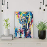 Malen nach Zahlen Elefant und Baby