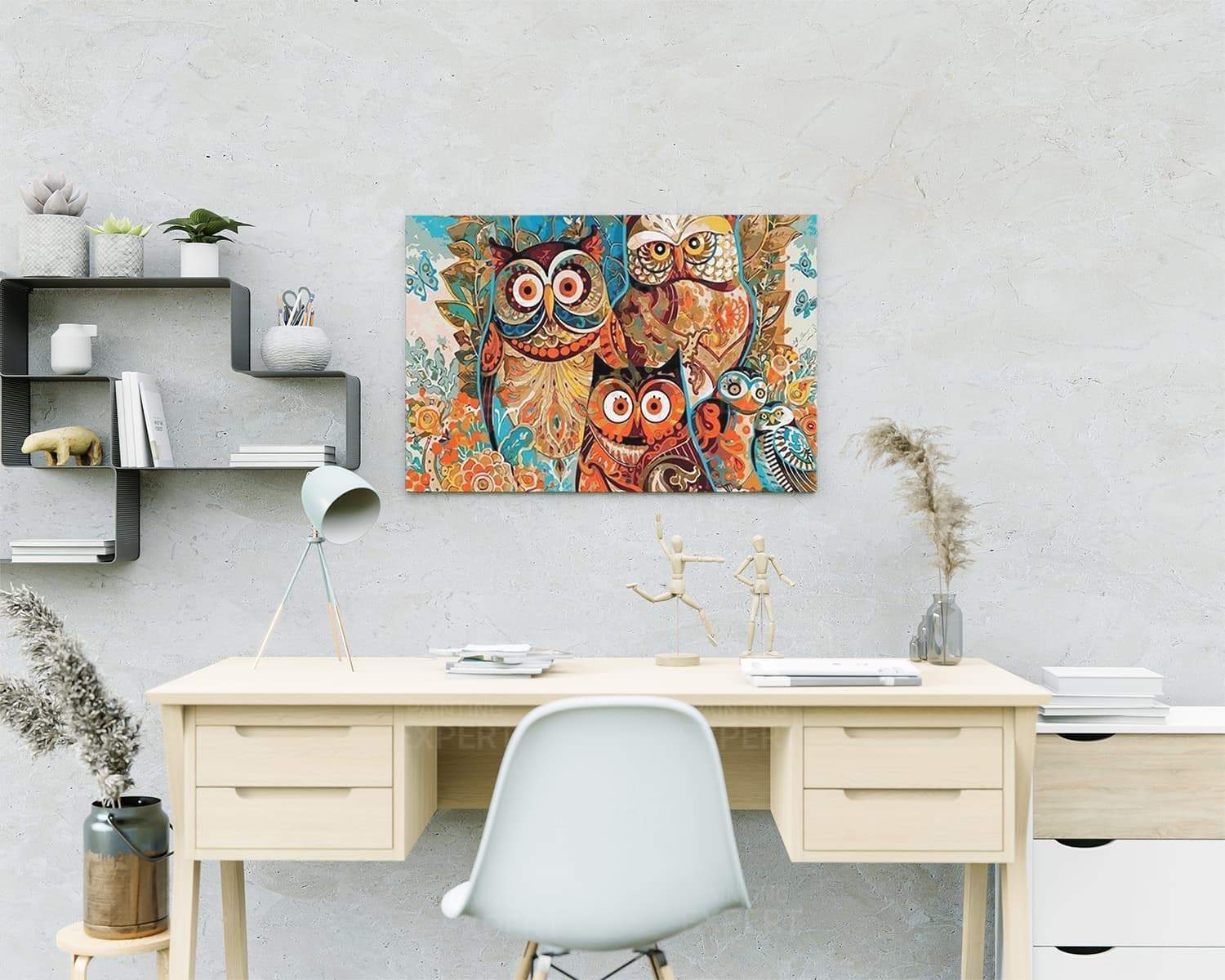 Malen nach Zahlen Eulen