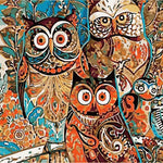 Malen nach Zahlen Eulen