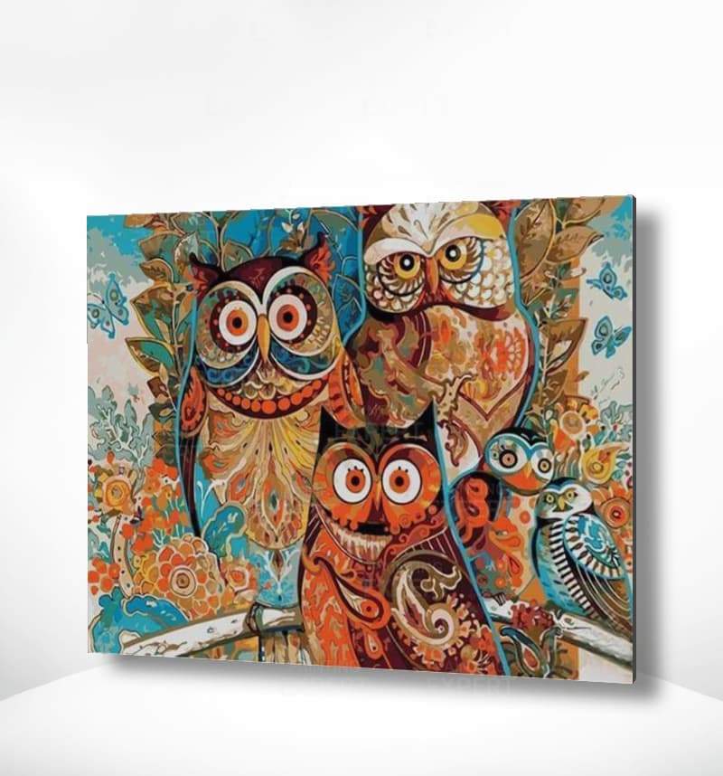 Malen nach Zahlen Eulen