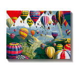 Malen nach Zahlen Farbige Heißluftballons