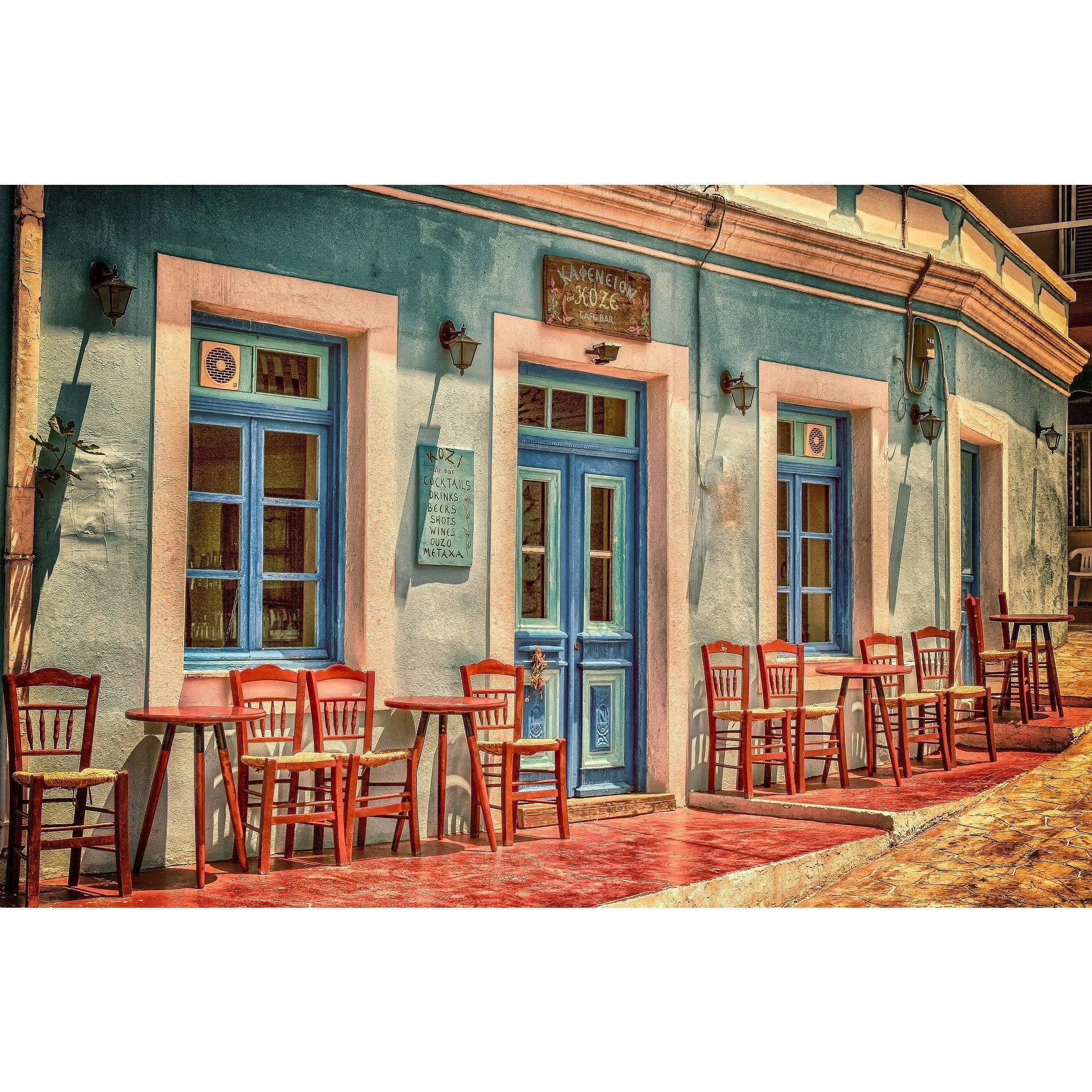 Malen nach Zahlen Ferienhäuser in Griechenland