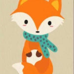 Malen nach Zahlen Fox mit Schal