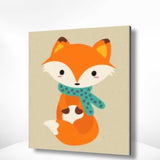 Malen nach Zahlen Fox mit Schal