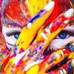 Malen nach Zahlen Frau mit Farbe