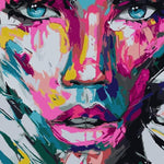 Malen nach Zahlen Frau mit rosa Farben