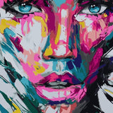 Malen nach Zahlen Frau mit rosa Farben