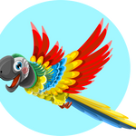 Malen nach Zahlen Fröhlicher Papagei