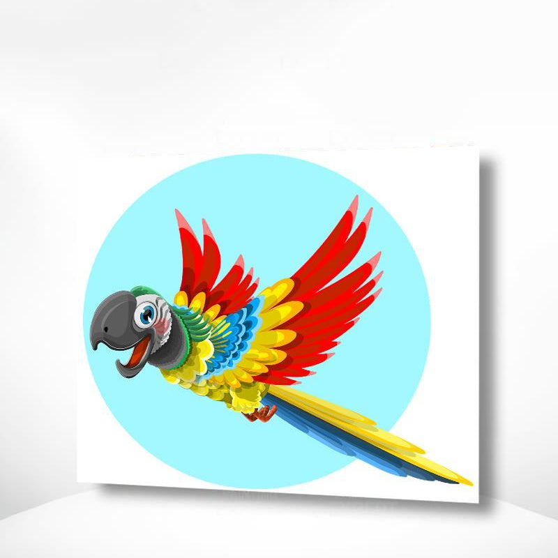 Malen nach Zahlen Fröhlicher Papagei