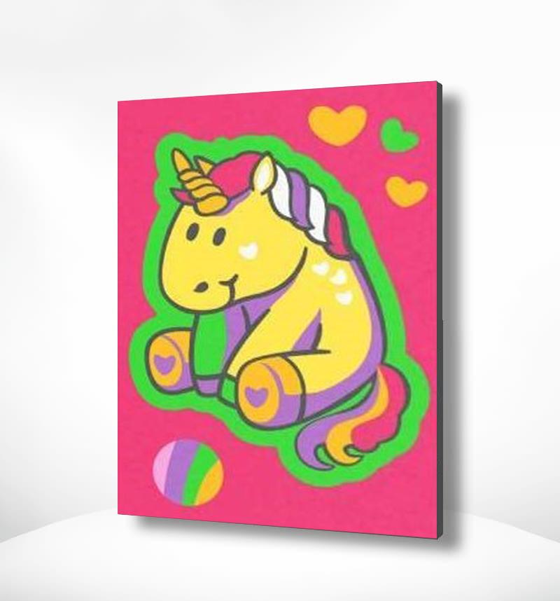 Malen nach Zahlen Gelbes Einhorn