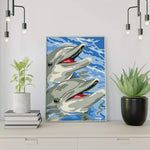 Malen nach Zahlen Glückliche Delphine